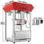 8/12Oz Electric Popcorn Maker Commercial Popper Machine  Automatic Corn Cookware with Scoop Spoon SUS304 Heating Tube