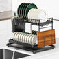 Detachable Dish Drying Rack with Drain Board and Utensil Holder