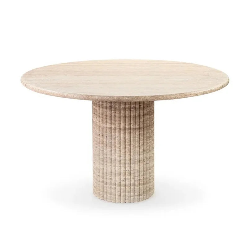 90cm Round Marble Dining Table Set with 6 Chairs for 4 Seater Dining Room