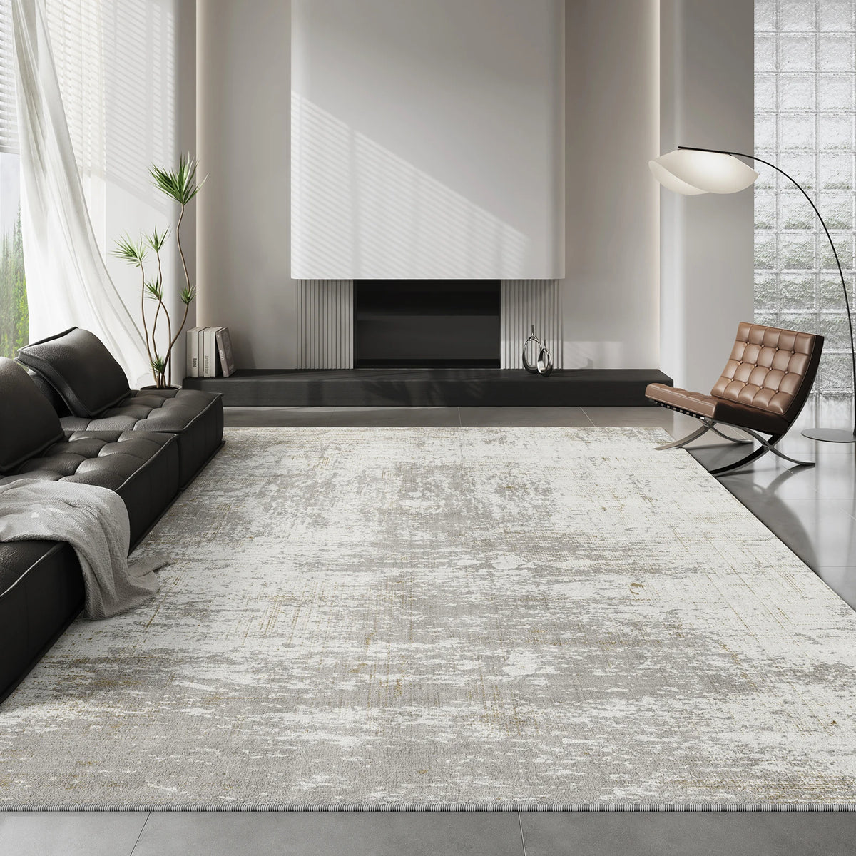 Minimalism Bedroom Decor Marble Carpet Light Luxury Carpets for Living Room Fluffy Soft Plush Floor Mat Home Thick Washable Rug