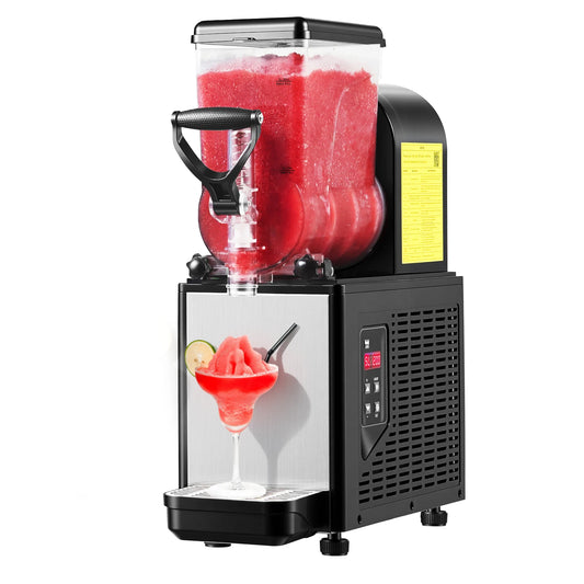 6L/1.6Gal Slushie Machine Commercial Slushy Maker Frozen Drink Maker w/ Self-Cleaning for Restaurants Bars for Slushie