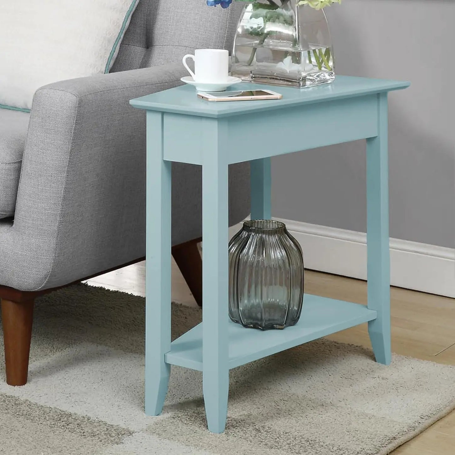 American Heritage Wedge End Table  24L   16W   24H