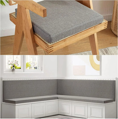 Double Piping Custom Long Bench Cushions Chair Seat Sofa Pillow Bay Window Decorative Cushion for Sofa Garden Bench Seat Swing