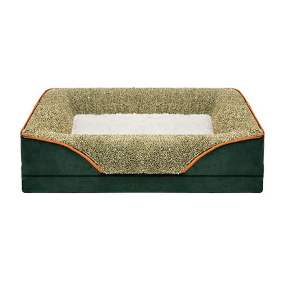 An oversized dog bed removable washable for all seasons, pet bed sofa, comfortable and soft cat sofa bed with raised edges,
