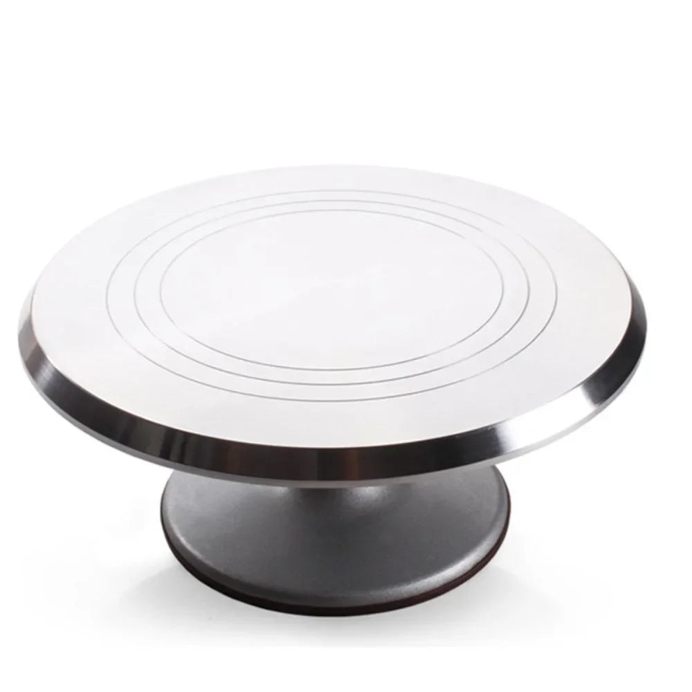Aluminium Cake Turntable Set with Revolving Cake Stand for Cake Dessert Making Cake Decorating Accessories Baking Tools