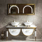 Modern Stylish Stainless Steel Sink Cabinet Set Durable Bathroom Vanities Vanity Special Counter Mirror Combo