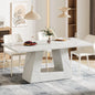 Dining Table for 4 to 6 People,Rectangular Dining Room Table,Dinner Table with Sturdy Base for Kitchen, Living Room