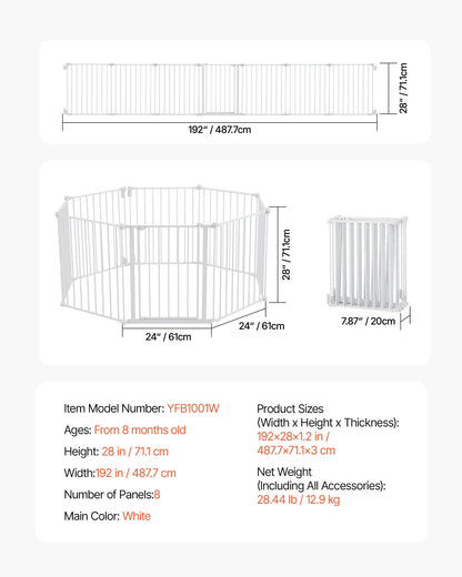SucceBuy  Gate 28/30/36 Inches High Dog Gate Easy Step Walk Thru Child Pet Security Pressure Mount Kit Wall Cups Doorways