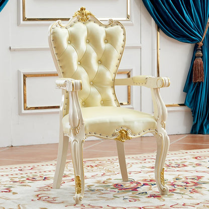 European Solid Wood Dining Chair Princess Lazy Throne Luxury Lounge Chair Fashion Butterfly Ergonomic Muebles Entrance Furniture