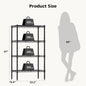 3-5 Tier Metal Wire Storage Shelves Adjustable Storage Racks Heavy Duty Standing Shelf Organizer for Living Room and Kitchen