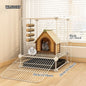 Small Animal Cage for Home Use, Space-Saving, with Toilet, Large Rabbit Cage, Sugar Glider and Squirrel Cage with Tray