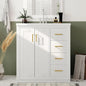 30" Bathroom Vanity with Sink, Freestanding Single Sink Modern Bathroom Vanity Storage Cabinet with 2 Doors & 3 Drawers, Elegant