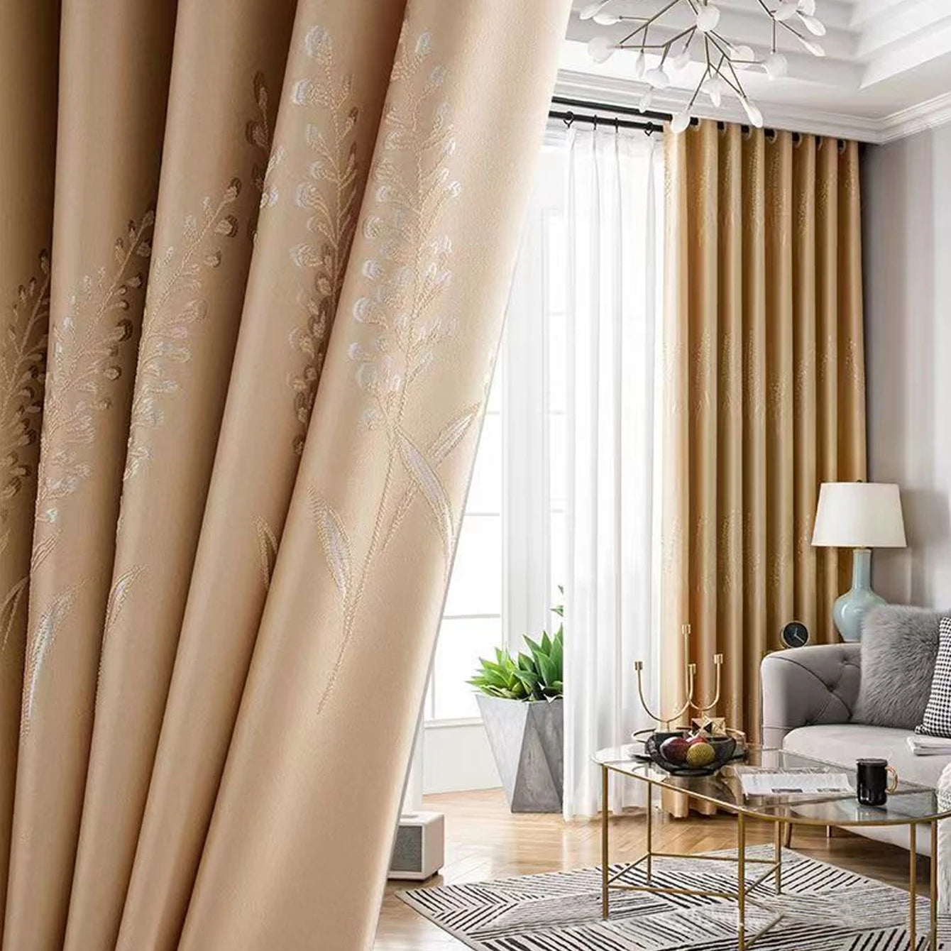 Tiffany Blue Curtains Blackout High-end Heat Insulation Sun Protection Multi-color Optional