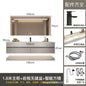 Modern Floating Vanity Bathroom Slate Integrated Basin Wall Mounted Bathroom Storage Cabinet Single Set Bathroom Vanity Sink Set