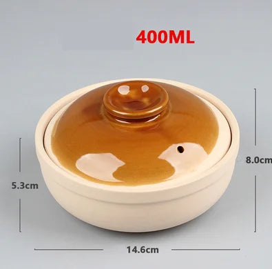 400ml Casserole Rice Noodle Casserole Porridge Pottery Pot Pottery Kitchen Soup Pots Pans Clay Pot Chaoshan Chaozhou