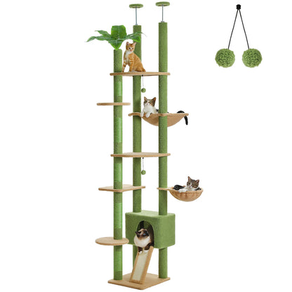 Adjustable Height Floor to Ceiling Cat Activity Tree