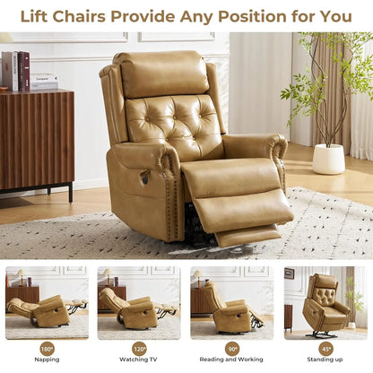 Oversized Electric Power Lift Recliner Chair with Massage And Heat Elderly Comfortable Living Room Furniture Customizable Lay
