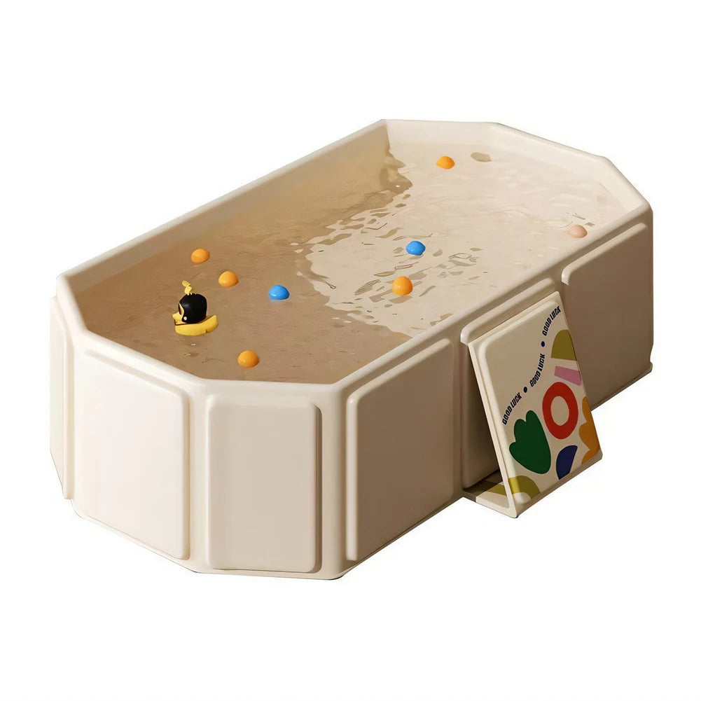 Baby Bathtub for Infants To Toddlers Collapsible Baby Bath Tub with Drain Outlet  Basin75x45x25