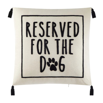 Decorative Throw Pillow Reserved Dog Soft Cozy Cushion Living Room Bedroom Pet Lovers 18x18 Durable Fabric Zip Closure