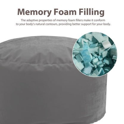 Oversized 3/4FT Bean Bag Chair for Gaming Reading Lazy Sofa Foam Filled Couch with Removable Cover