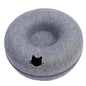 Interactive Round Small Cat Tunnel Nest Felt Kittens Bed House Scratcher Cat Donut Sleeping Pet Toy for Cats