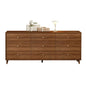 9 Drawer Dresser for Bedroom, 63 Inch Walnut Dresser for Closet, Mid Century Wood Chest of Drawers with Natural, Customized