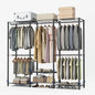 Clothes Rack Storage Organizer Wardrobe Hanging Clothes Freestanding Portable Heavy Duty 960 lb