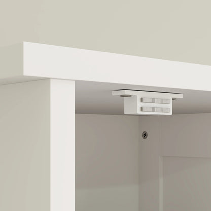 67" Tall Bathroom Storage Cabinet with Drawer, Farmhouse Narrow Bathroom Cabinet with Barn Doors, White
