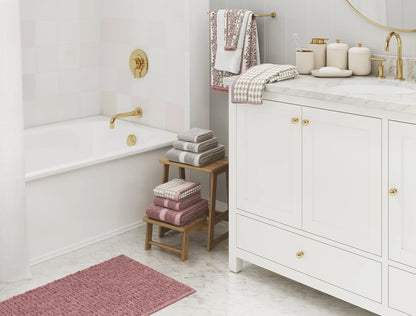 Dobby 6pk Towel Set, Contains 2 Bath, 2 Hand, 2 Wash - Rose Pink by Drew Barrymore