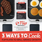 3-in-1 Indoor Grill And Griddle Electric Combo Dual Independent Cooking Zones GIDC0001 Black
