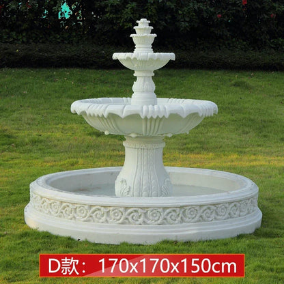 Outdoor garden, fish pond, water feature, courtyard floor-to-ceiling decoration Large European-style flowing water fountain,
