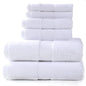 6PCS / 3PCS Cotton Towel Set Luxury Lace Embroidered Bath Towel Face Towel Hand Towel Washcloths Quick Dry Terry Towels 17Colors