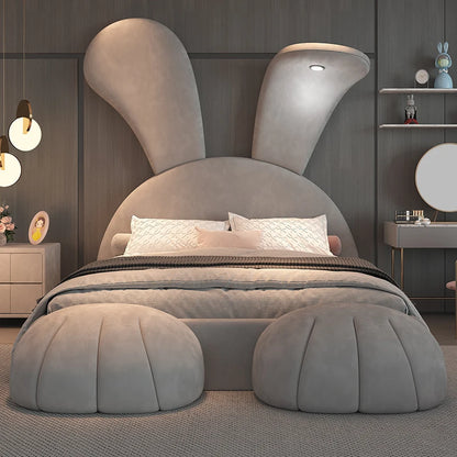 Backrest Modern Bedroom Bed Luxury Wood Italian Big Hotel Double Beds Children Floor Storage