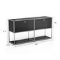 Modern Storage Cabinet Versatile Free-Standing Organizer for Living Room Bedroom and Home Office Bookshelf