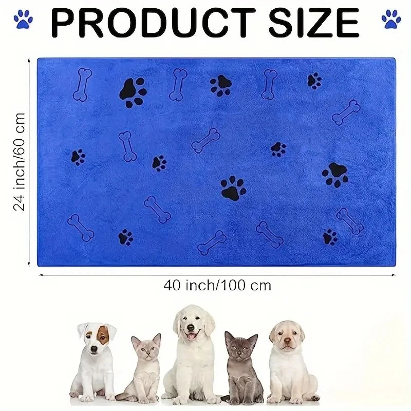 2pcs Soft Microfiber Dog Towels - Quick Dry, Absorbent Pet Bath & Grooming Towels For Dogs Dog Towels