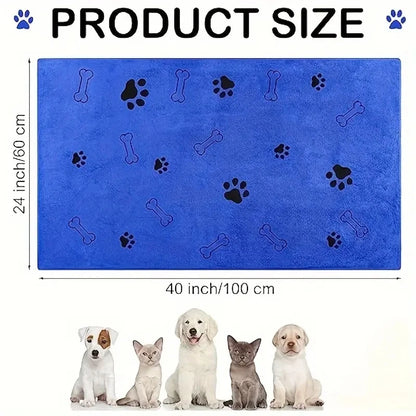 2pcs Soft Microfiber Dog Towels - Quick Dry, Absorbent Pet Bath & Grooming Towels For Dogs Dog Towels