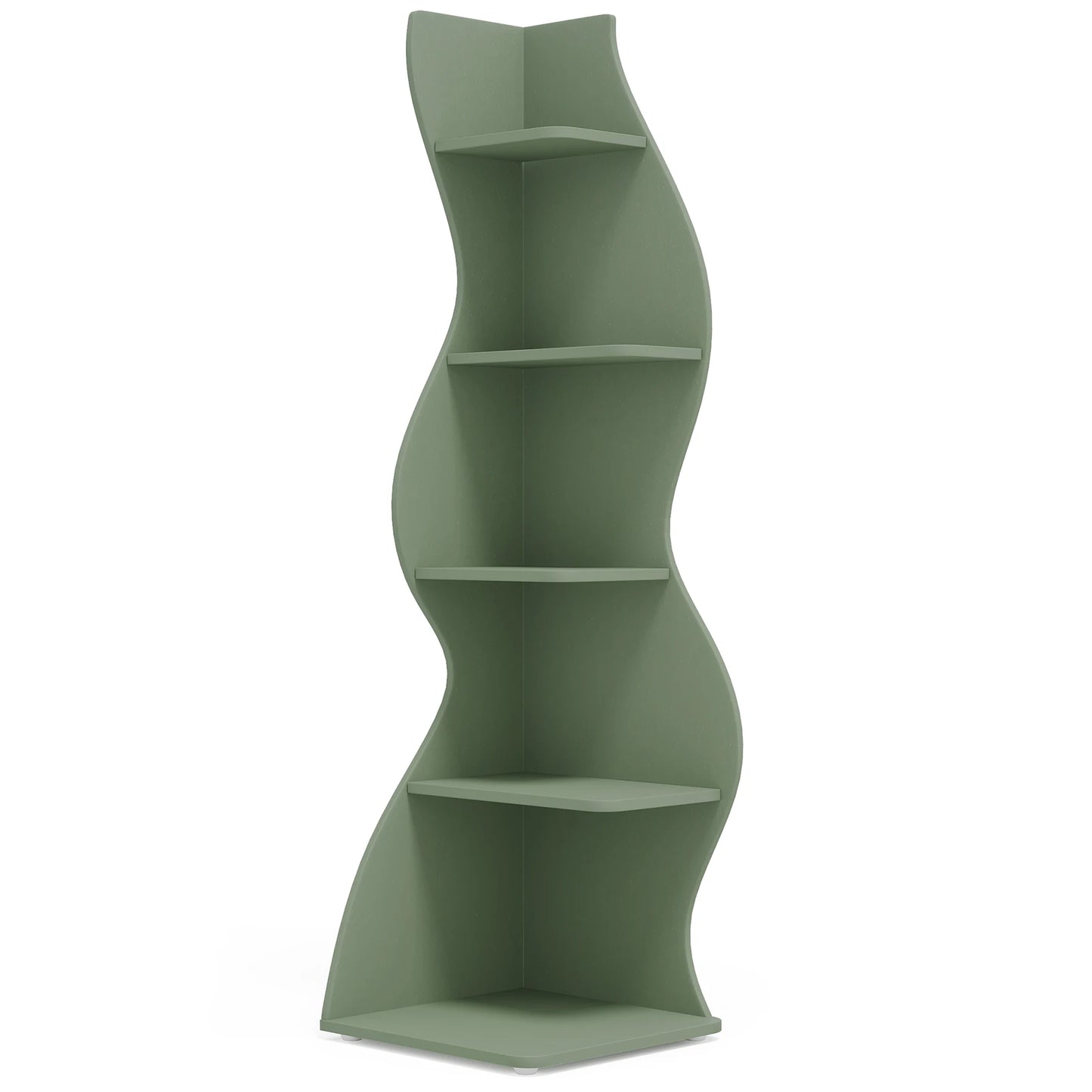 Corner Shelf, Modern 5-Tier Wall Corner Bookshelf, Stylish Corner Small Bookcase Storage Rack Plant Stand