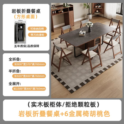 Foldable Wabi Sabi Dining Tables Mid Century Space Saving Design Waterproof Dining Tables Unique Retro Столы Обеденные Furniture
