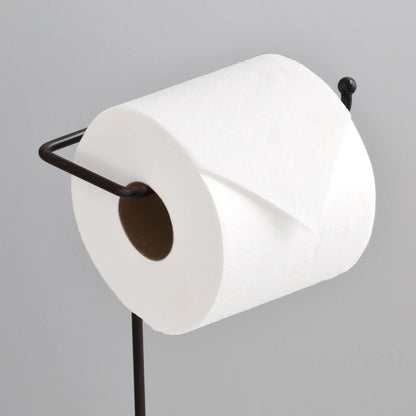 Freestanding Steel Toilet Paper Holder with Storage