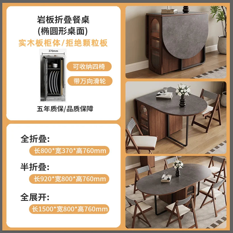 Foldable Wabi Sabi Dining Tables Mid Century Space Saving Design Waterproof Dining Tables Unique Retro Столы Обеденные Furniture