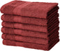 6 Piece Oversized 100% Cotton Bathroom Towel Set Fade Resistant Soft Absorbent 2 Bath 2 Hand 2 Washcloths Black