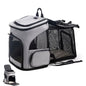 Expandable Cat Carrier Backpack Large Soft Airline Approved Collapsible Pet Bag for Small Dogs Puppies Medium Cats Breathable P