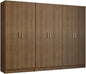 6 Doors Storage Cabinet with Ample Shelves Space 94" L Utility Armoire Closet Entryway and Bedroom Organization Unit (Rustic)