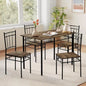 Kitchen Dining Table Sets for 4, 5-Piece Dinings Room Table Sets, Rectangular Kitchen Tables Set w/4 Chairs.