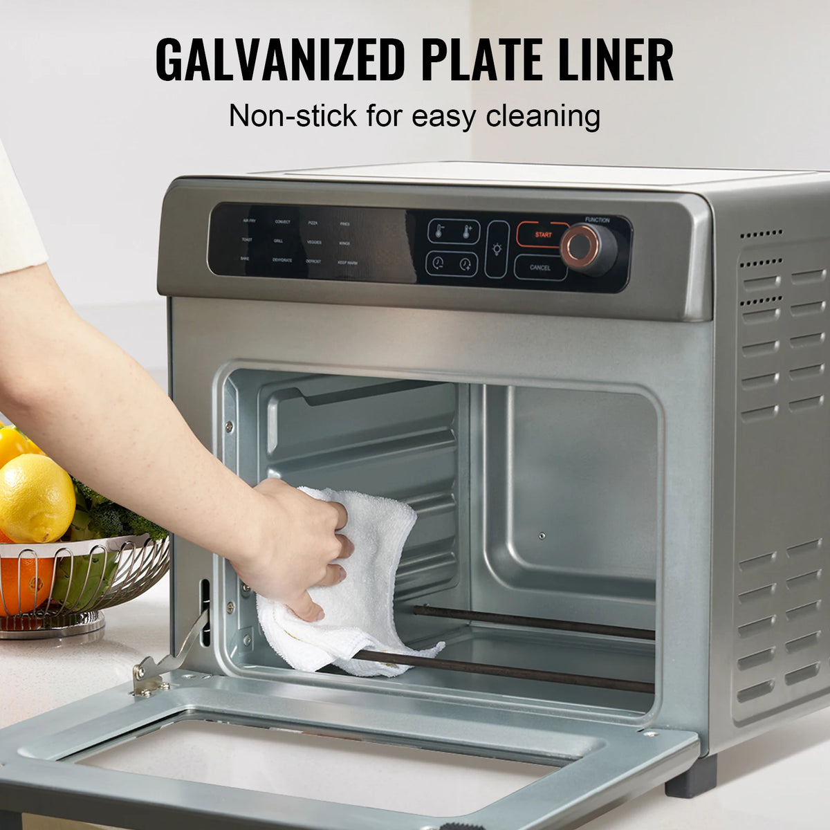 Air Fryer Toaster Oven 25L Convection Oven 1700W Stainless Steel Toaster Ovens Countertop Combo with Grill for Kitchen