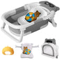 Eco-friendly Baby Bath with Temperature Indicator,Foldable Baby Bathtub for Newborn Baby