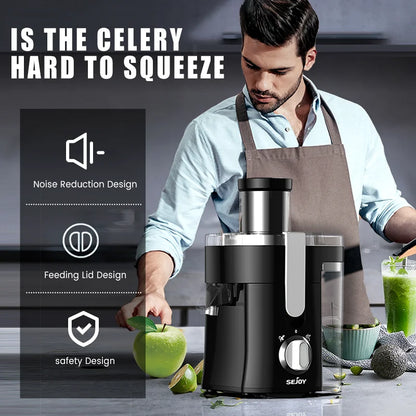 300W Centrifugal Juicer Machine Electric Citrus Juicer Extractor Machine Fruit Veg Blender  Automatic Pulp Ejection