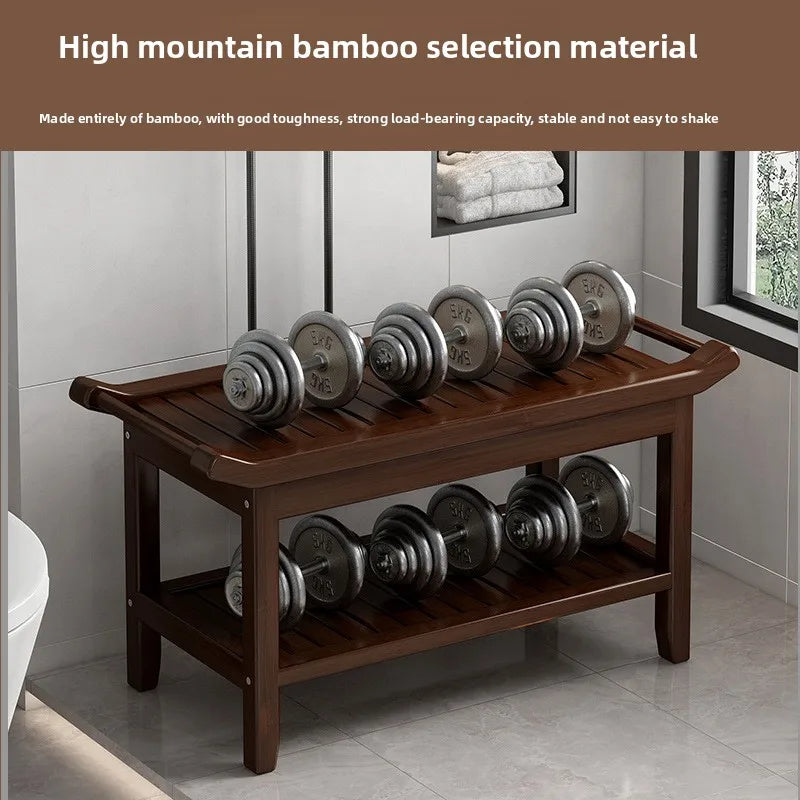 Bathroom stool, bath stool, Nanzhu bath stool, non-slip and waterproof, shoe change stool