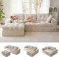 L-Shaped Sectional Sofa with Convertible Left/Right Ottoman, Cloud Boneless Modular Couch