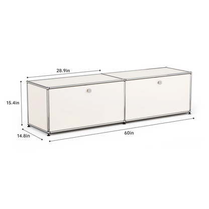 Modern Storage Cabinet Versatile Free-Standing Organizer for Living Room Bedroom and Home Office Bookshelf